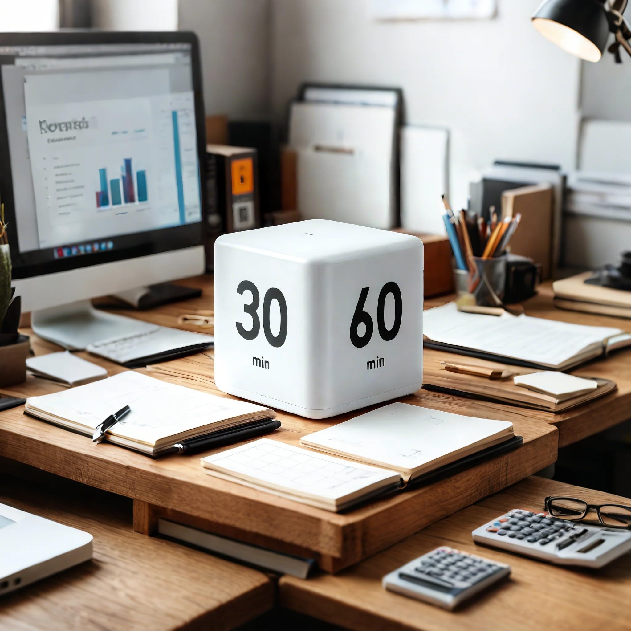 Flip Cube kitchen timer/countdown reminder with a gravity sensor