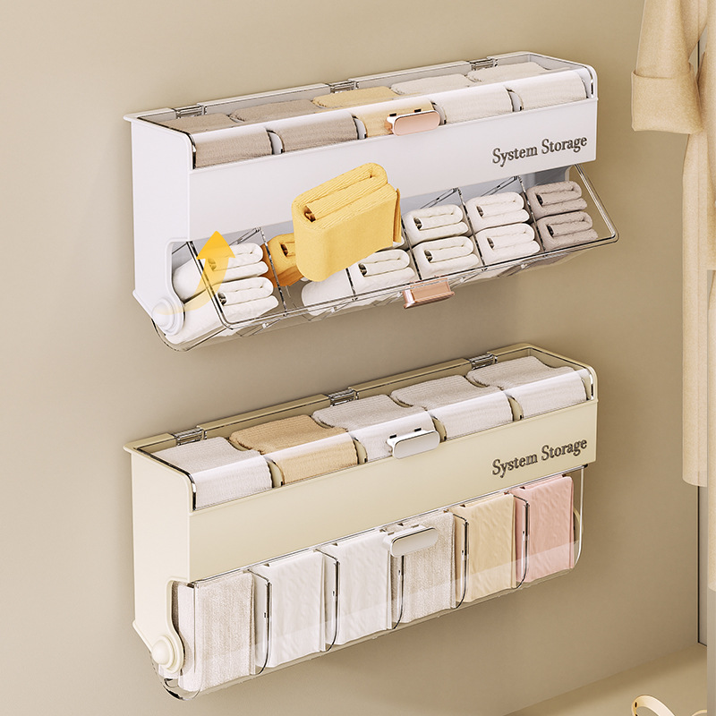 Underwear women%27s storage box - Premium quality - Storage box with lid - Clothing storage box - clothes rack - wardrobe - clothes hangers - Drawer - storage cabinet with compartments - Plastic storage box - Underwear - Socks - Hanging without drilling - W