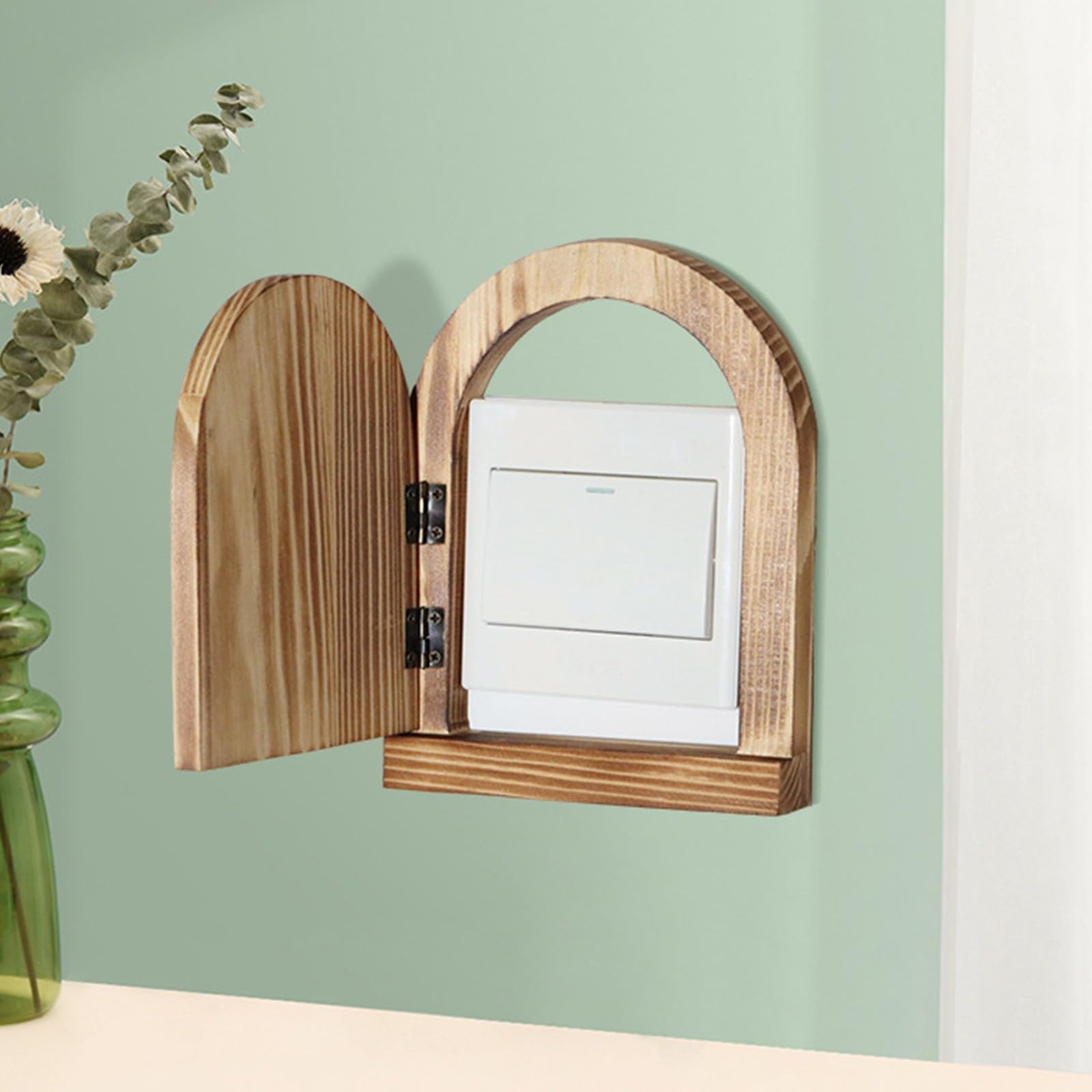 Elf Door - Tooth Fairy Door - Gnome Door Wood - Wall Decoration - Wall Decoration - Miniature - DIY Crafts - Wooden House - Interior Accessories - Fairy Tales - Decorative - Natural Material - Paintable - Magical World - 1 piece