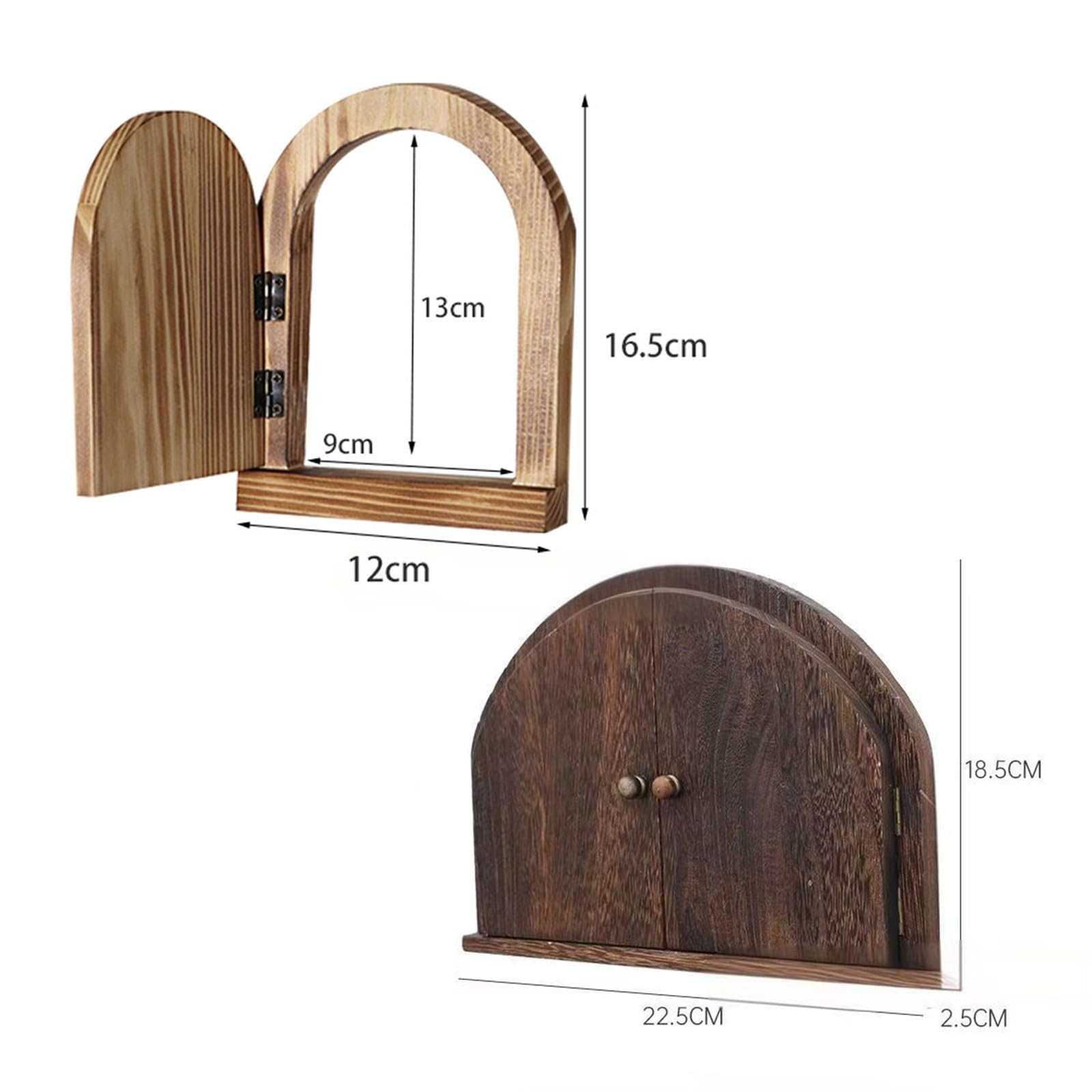 Elf Door - Tooth Fairy Door - Gnome Door Wood - Wall Decoration - Wall Decoration - Miniature - DIY Crafts - Wooden House - Interior Accessories - Fairy Tales - Decorative - Natural Material - Paintable - Magical World - 1 piece
