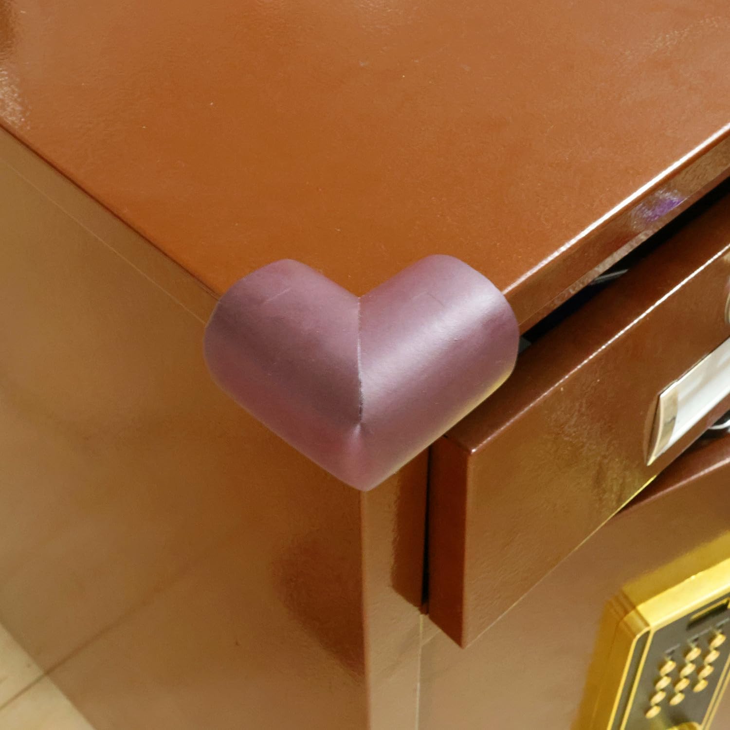 Corner protectors - Table corners - Furniture bumpers - Table protector - Protective corners - Furniture protectors - Bumper pads - Wall protector - Door stopper - Foam rubber bumper strips - Self-adhesive table edge - Universal corners - Brown - 12 piece
