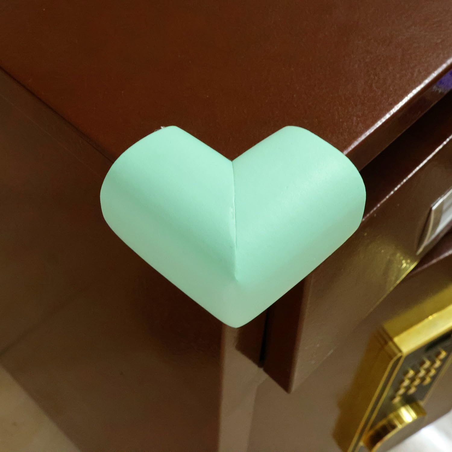 Corner protectors - Table corners - Furniture bumpers - Table protector - Protective corners - Furniture protectors - Bumper pads - Wall protector - Door stopper - Foam rubber bumper strips - Self-adhesive table edge - Universal corners - Mint green - 12