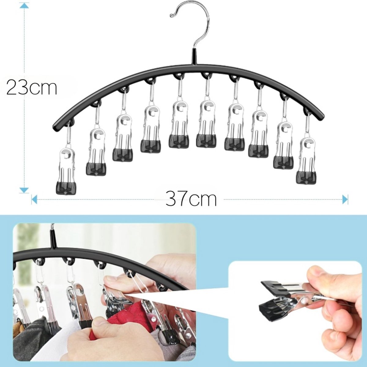 2 pieces - Hat rack - clothes rack - sock clip - hat rack for the wardrobe - storage accessories - suitable for drying clothes