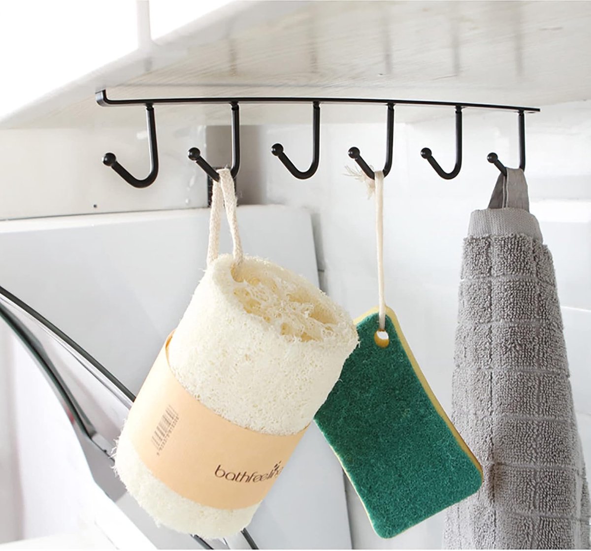 Storage rack - hooks - multifunctional hooks - nail-free hooks - storage accessories - suitable for cabinets