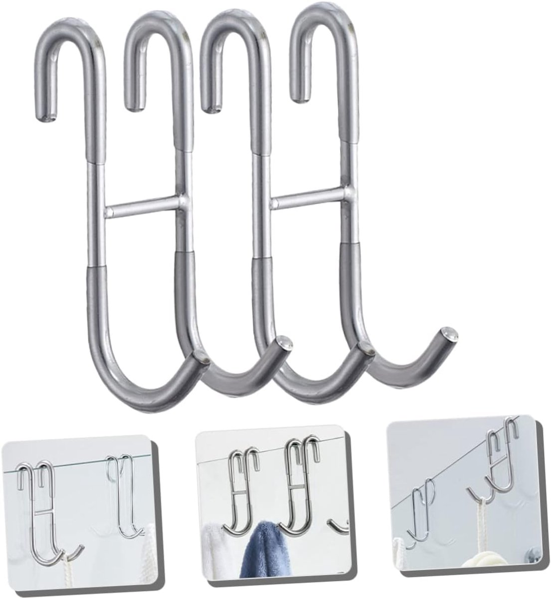 Two-piece set of door hooks
