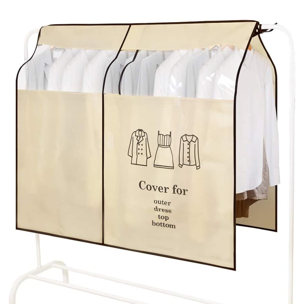 Dustproof Clothes Rack Cover Expandable Hanging Closet Cover Shoulder Dust Cover Clothes Protector for Coats Suits Dresses Beige Dustproof Clothes Rack Cover Expandable Hanging Closet Cover Shoulder Dust Cover Clothes Protector for Coats Suits Dresses Beige