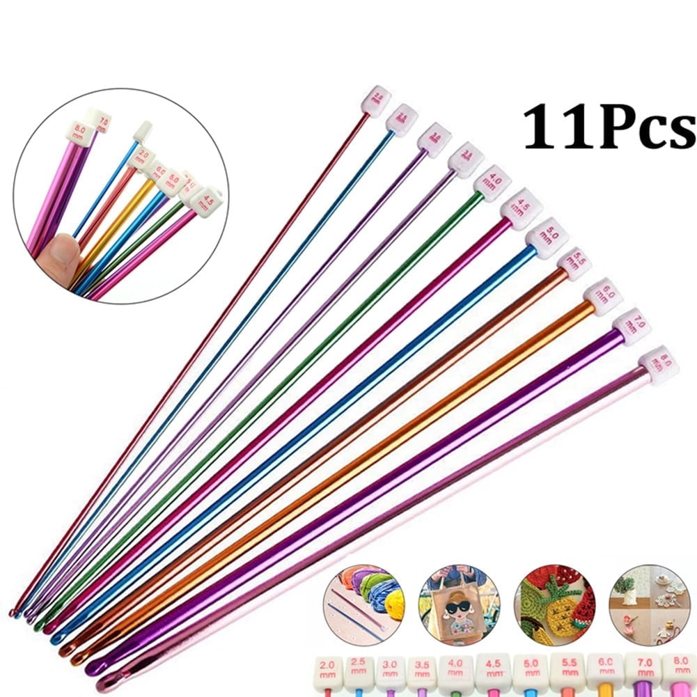 Ruibeauty 11Pcs Long Tunisian Afghan Crochet Hooks Aluminum Knitting Needles 10.6 Ruibeauty 11Pcs Long Tunisian Afghan Crochet Hooks Aluminum Knitting Needles 10.6