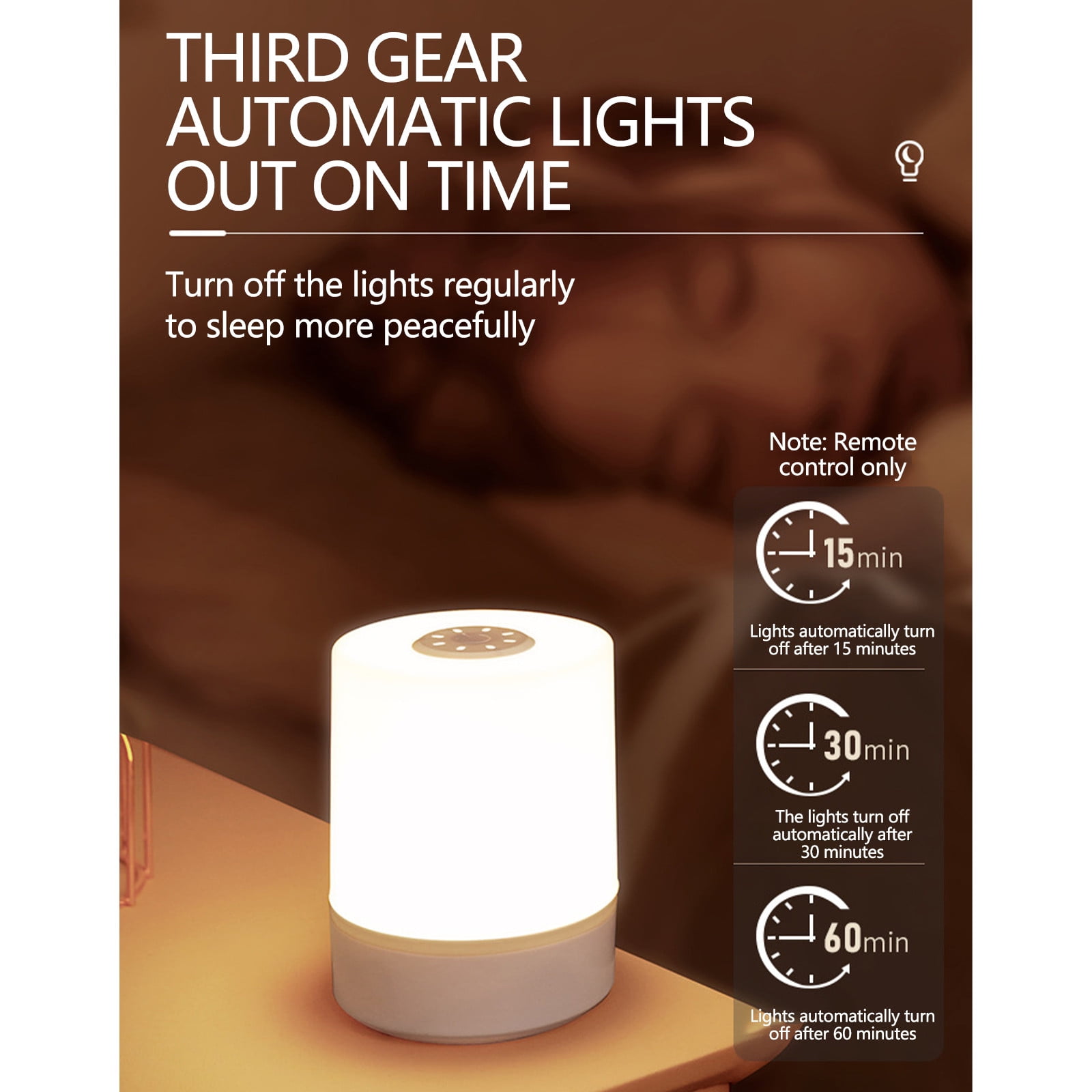 Touch Bedside Table Lamp for Bedroom