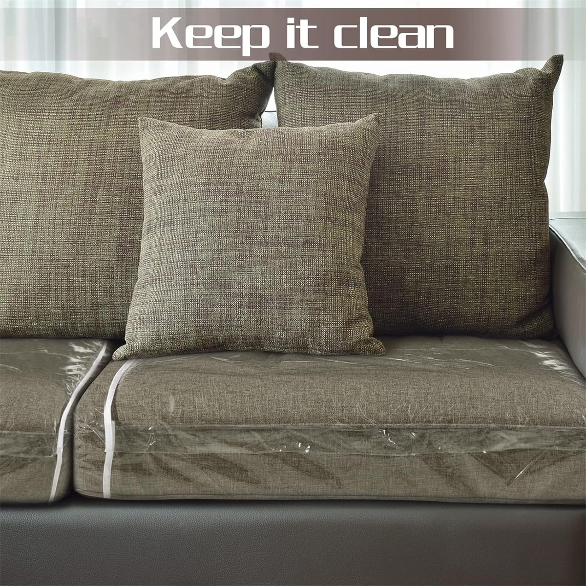 Tutuviw Plastic Sofa Seat Cushion Covers
