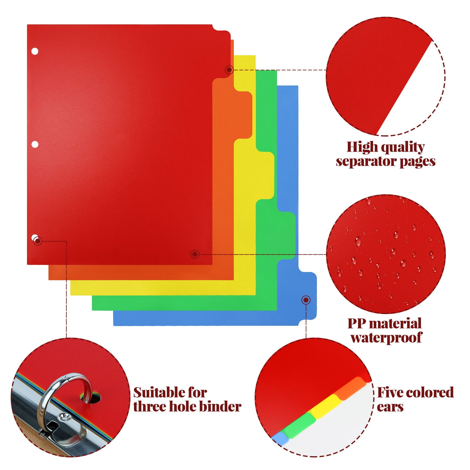 Durable Multicolor 3-Ring Binder