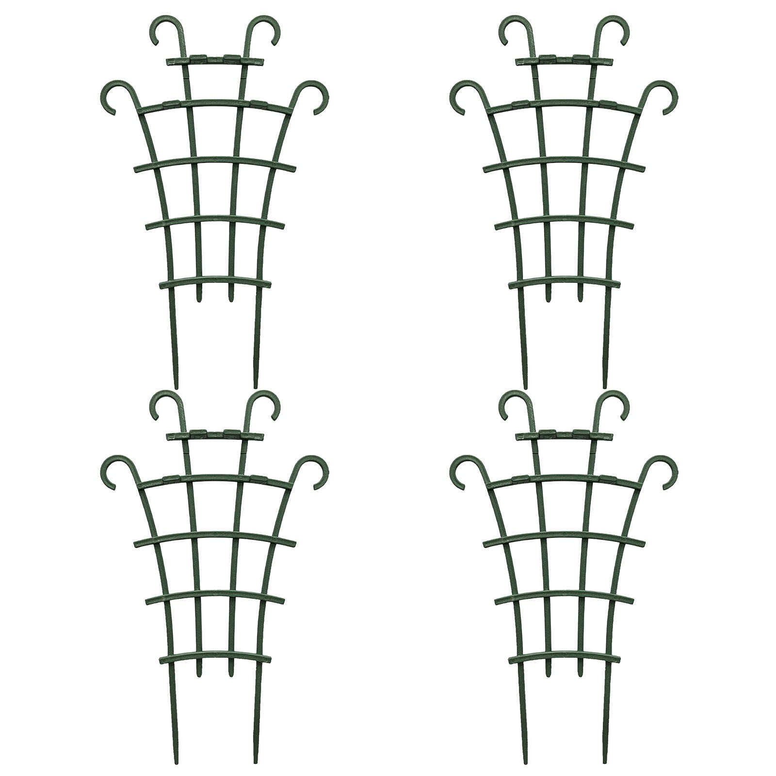 4 Pcs Trellis for Potted Plants, Stackable Small Indoor Plant Trellis for Climbing Plants, Climbing Pergola Plant Flower Stand, Outdoor for Vine Ivy Hoya Houseplants Flower Plant Support Green
