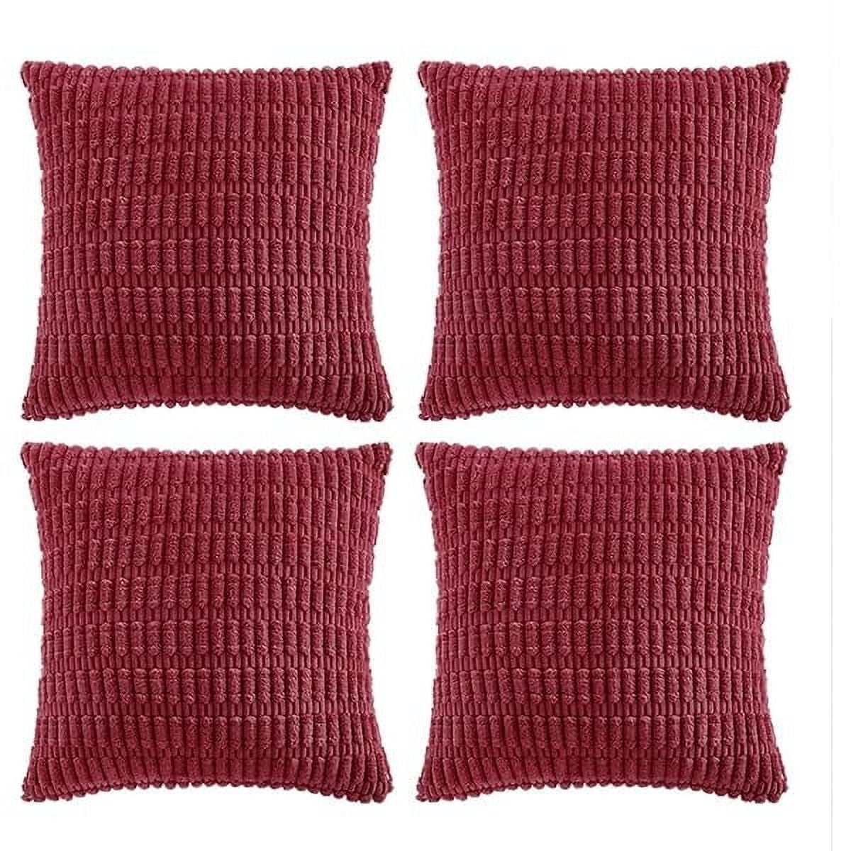 1611 4 Packs Burgundy Decorative Throw Pillow Covers 16x16 Inch for Living Room Couch Bed 1611 4 Packs Burgundy Decorative Throw Pillow Covers 16x16 Inch for Living Room Couch Bed