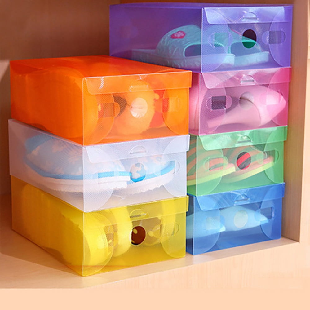 5PCS Shoe Storage Box with Flip Lid