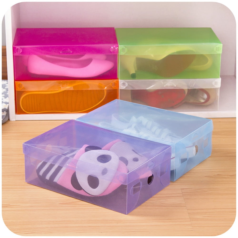 5PCS Shoe Storage Box with Flip Lid