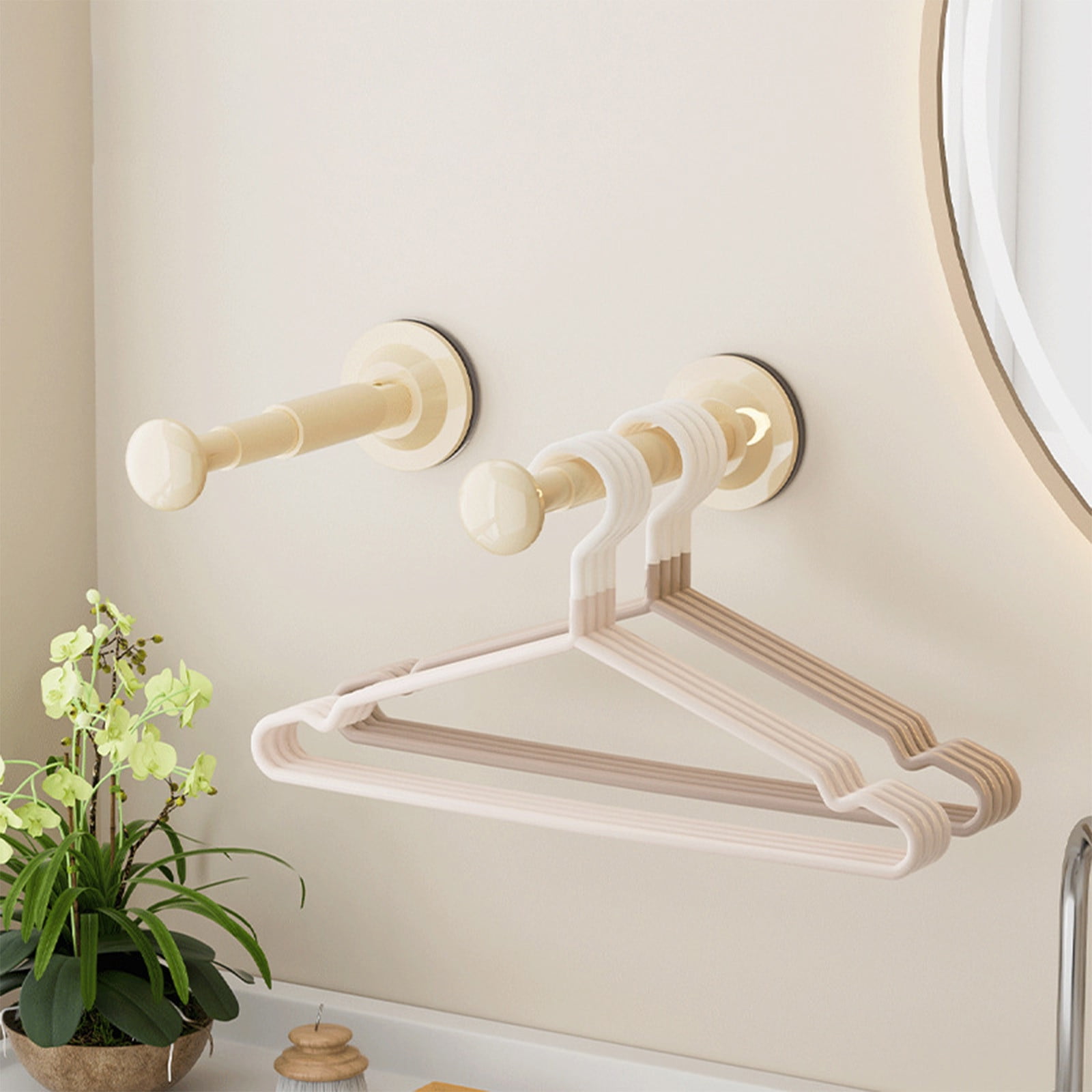 2PCS Retractable Clothes Hanger Storage Rack