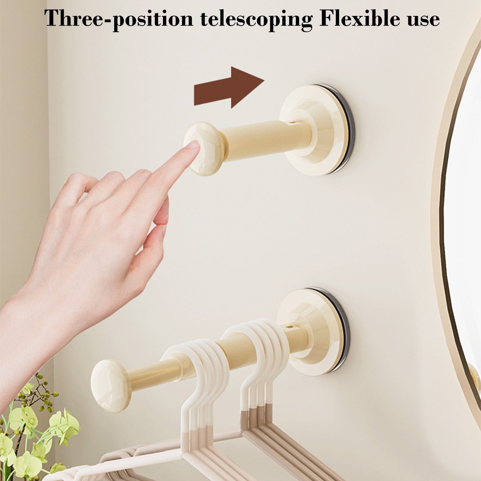 2PCS Retractable Clothes Hanger Storage Rack