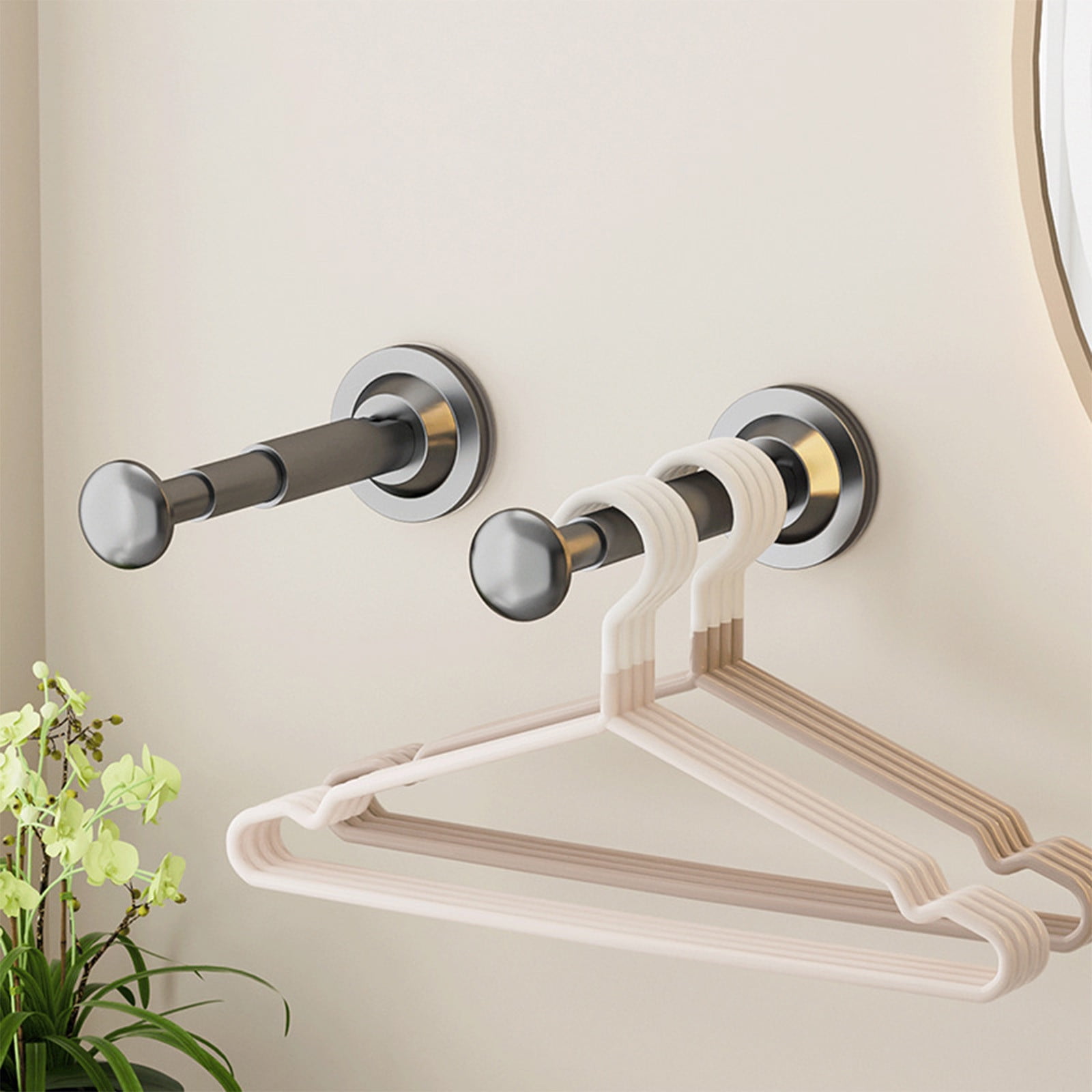 2PCS Retractable Clothes Hanger Storage Rack