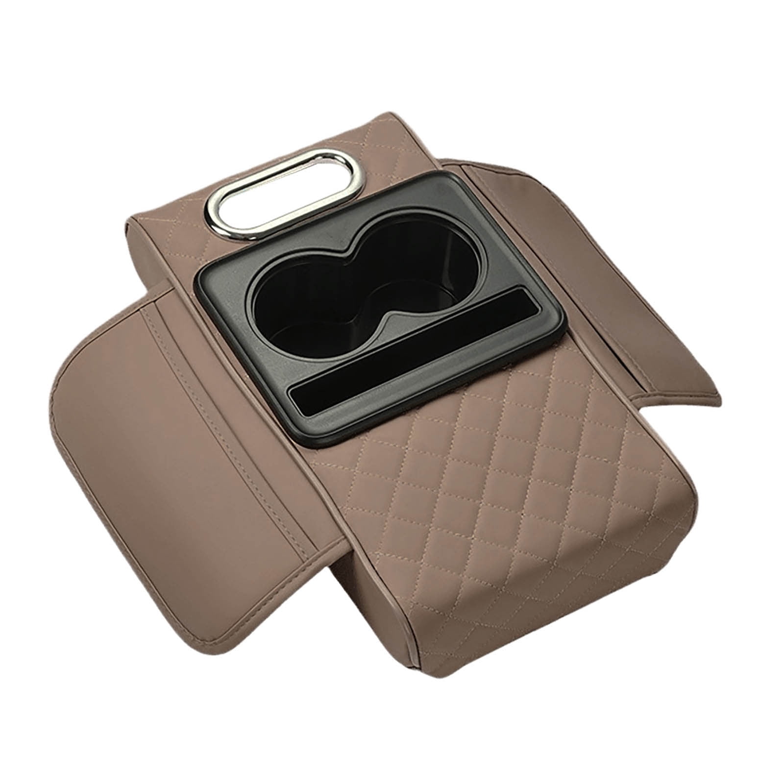 Car Center Console Armrest Pillow, Memory Foam Auto Armrest Box Cover With Cup Holder And... detail