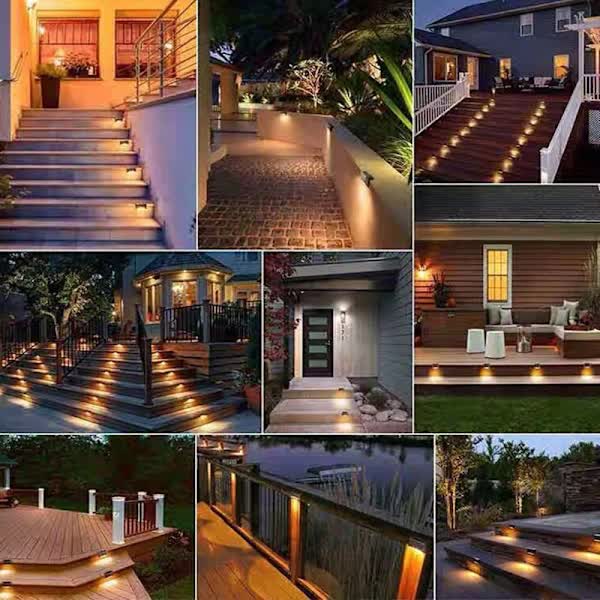 Set of 4 outdoor solar lights