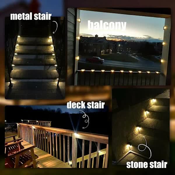 Set of 4 outdoor solar lights
