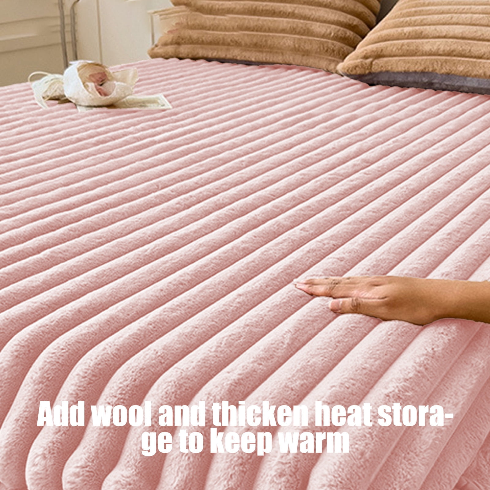 Velvet Fleece Fitted Sheet Bed Sheet