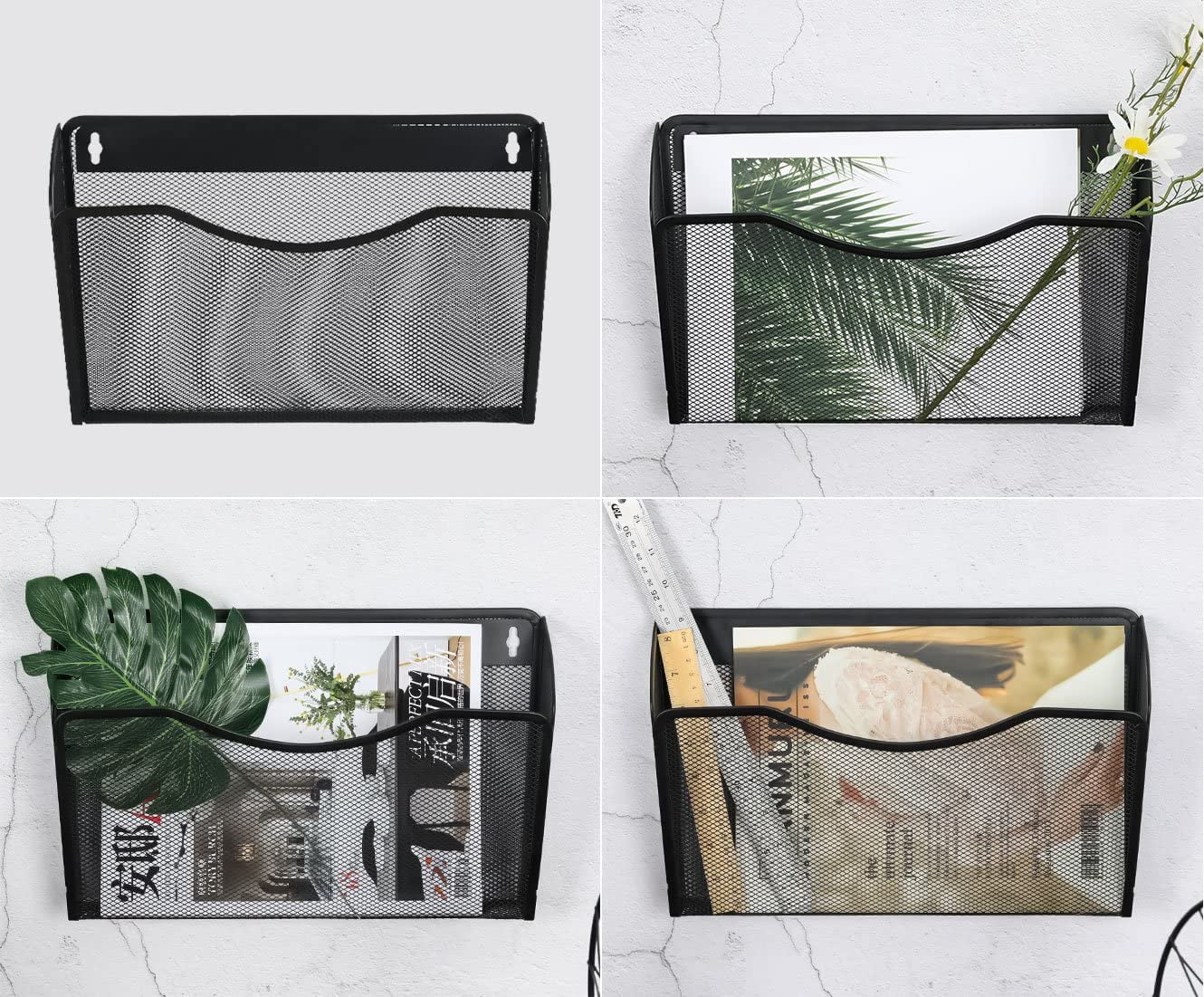 Tutuviw Wall Mount File Organizer Metal Letter Size