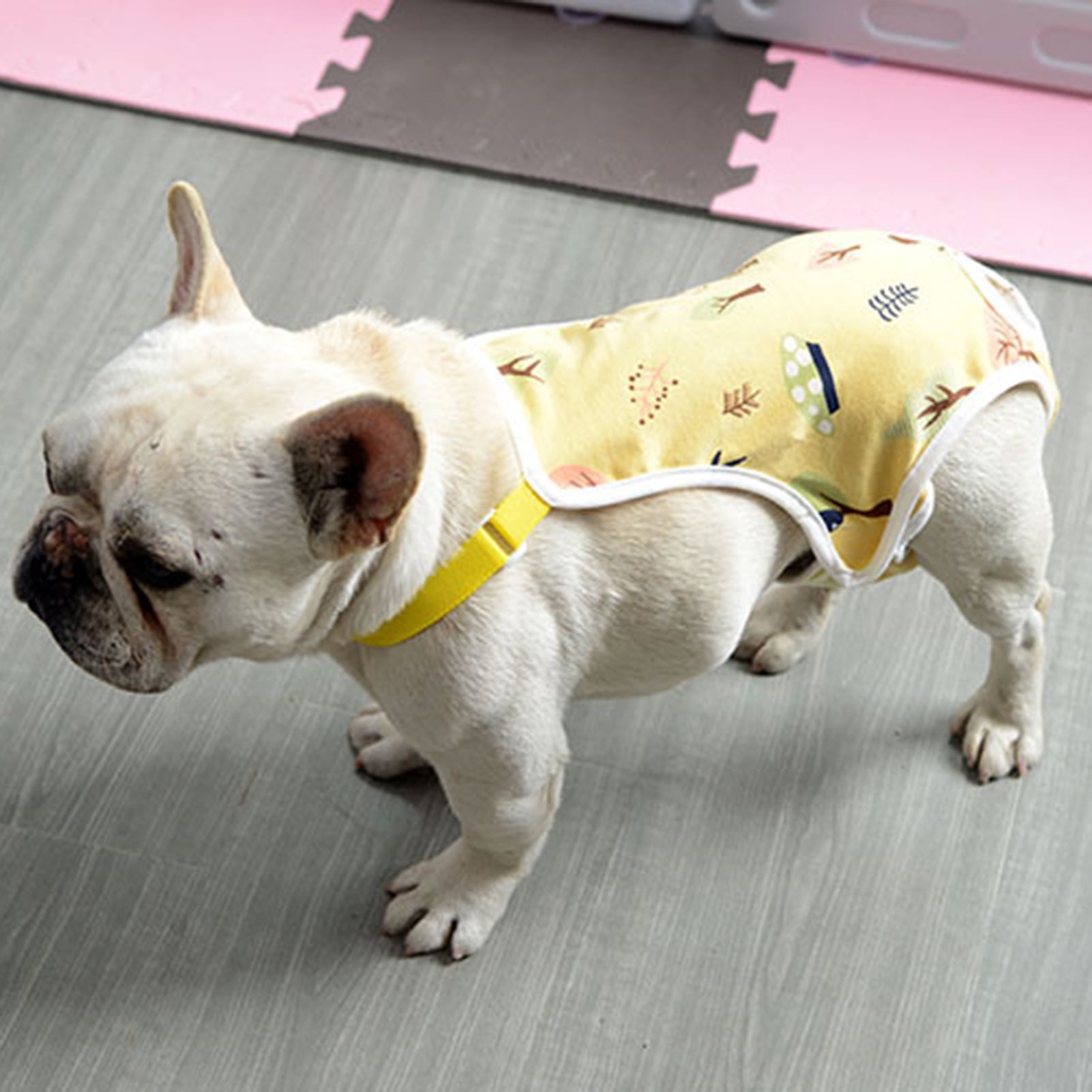 opvise Pet Sanitary Pants Adjustable Band Menstruation Shorts Washable Dog Diaper Pet Physiological Pants for Indoor Yellow XL Pink