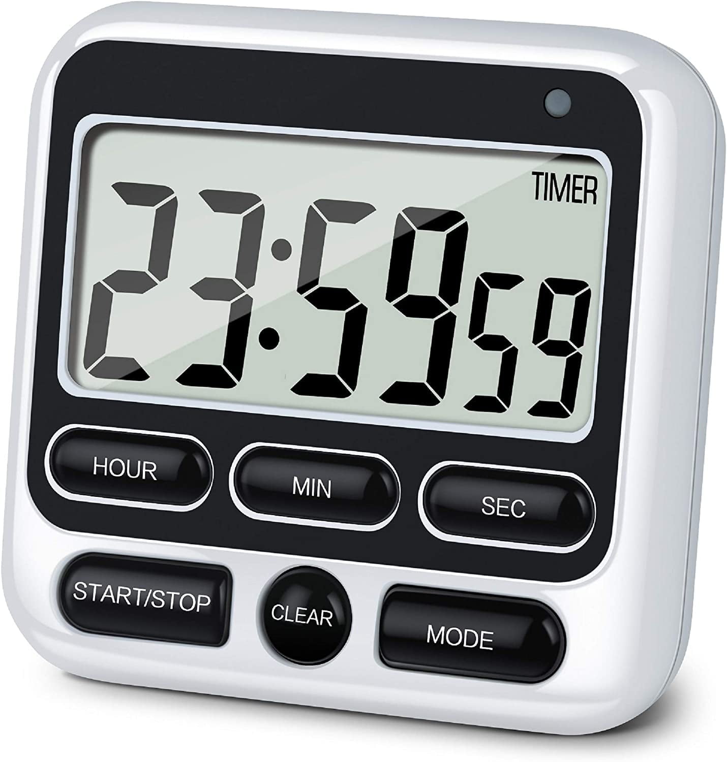 Digital Kitchen Timer, Cooking Countdown Clock with Large LCD Display, Loud Alarm and Strong Timer Pink