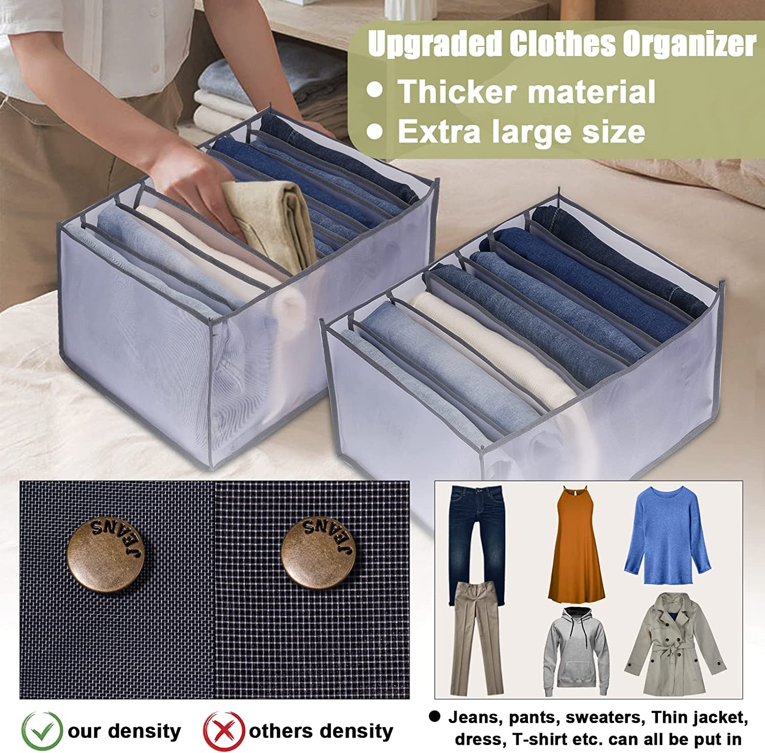 Tutuviw Wardrobe Clothes Organizer for Jeans