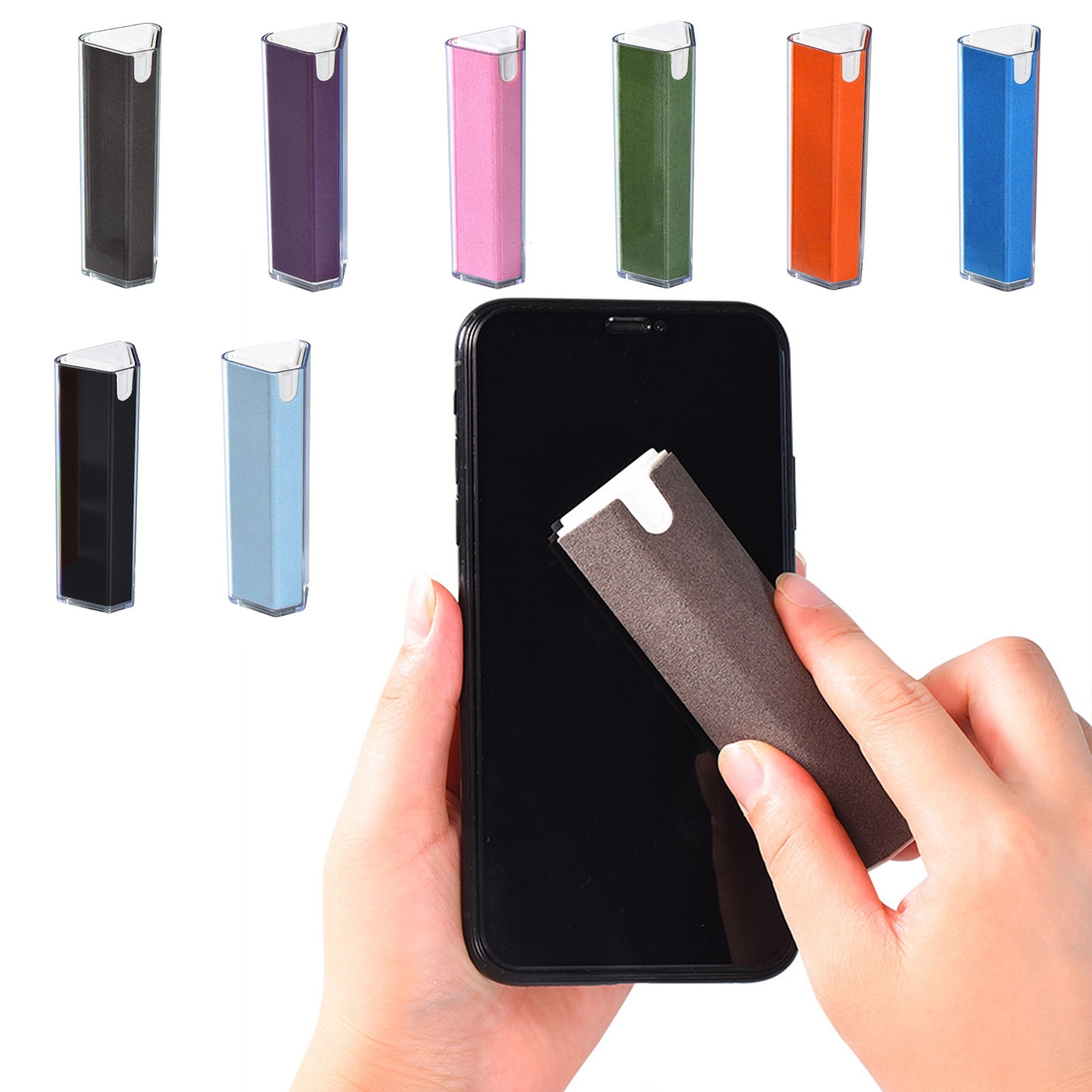 Screen Cleaner Spray Wipe, 3-in-1 Spray Microfiber Cloth, Car Screen Cleaner, Portable Refillable Spray Bottle Tool for Phone/Computer/Laptop/Tablet/Monitor/Car Screen 18 mL Black
