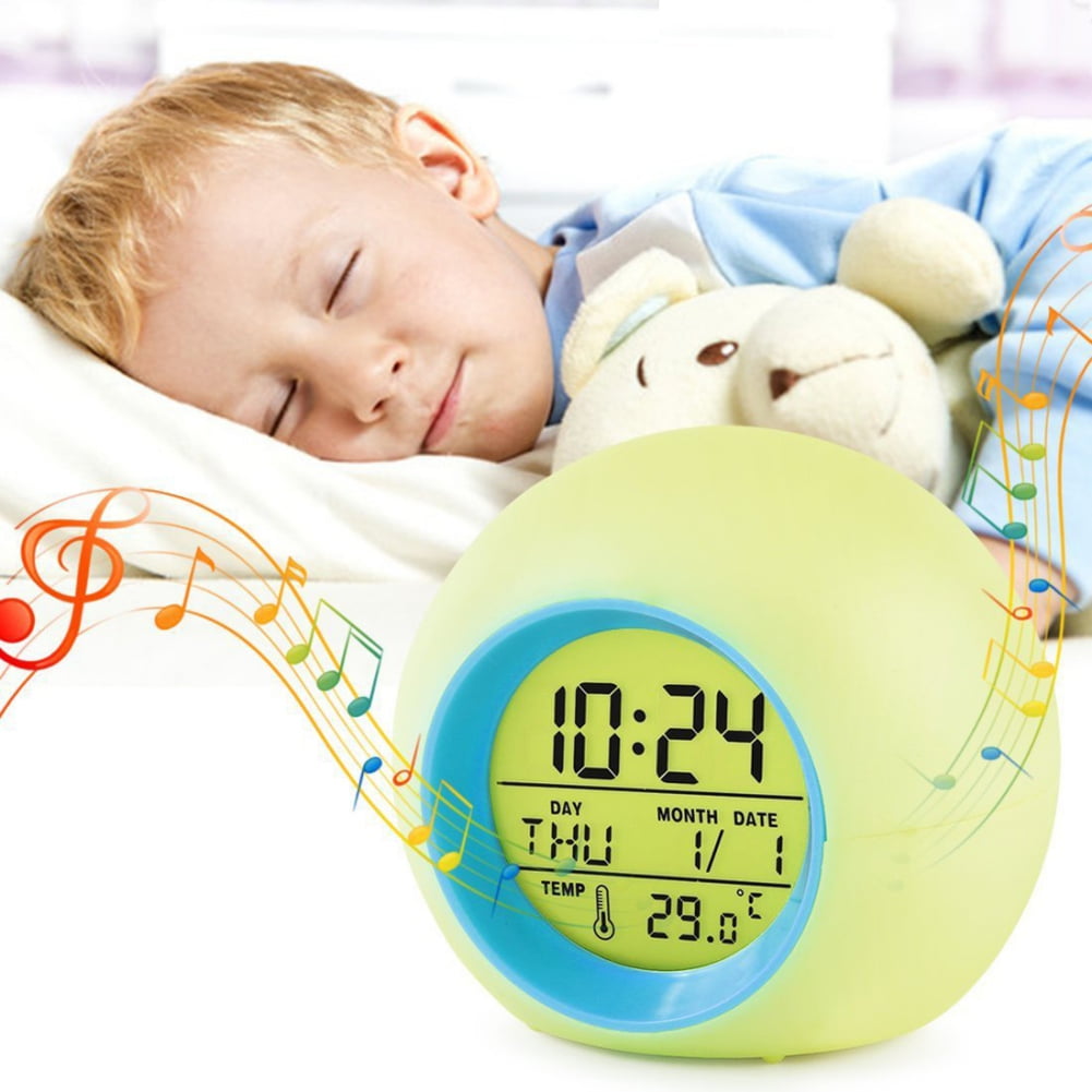 Kids Alarm Clock OK to Wake Alarm Clocks for Kids Toddlers Night Light Clock for Bedrooms with Children%27s Sleep Trainer Cute Clock Birthday Gift for Teen Boys Girls Colorful