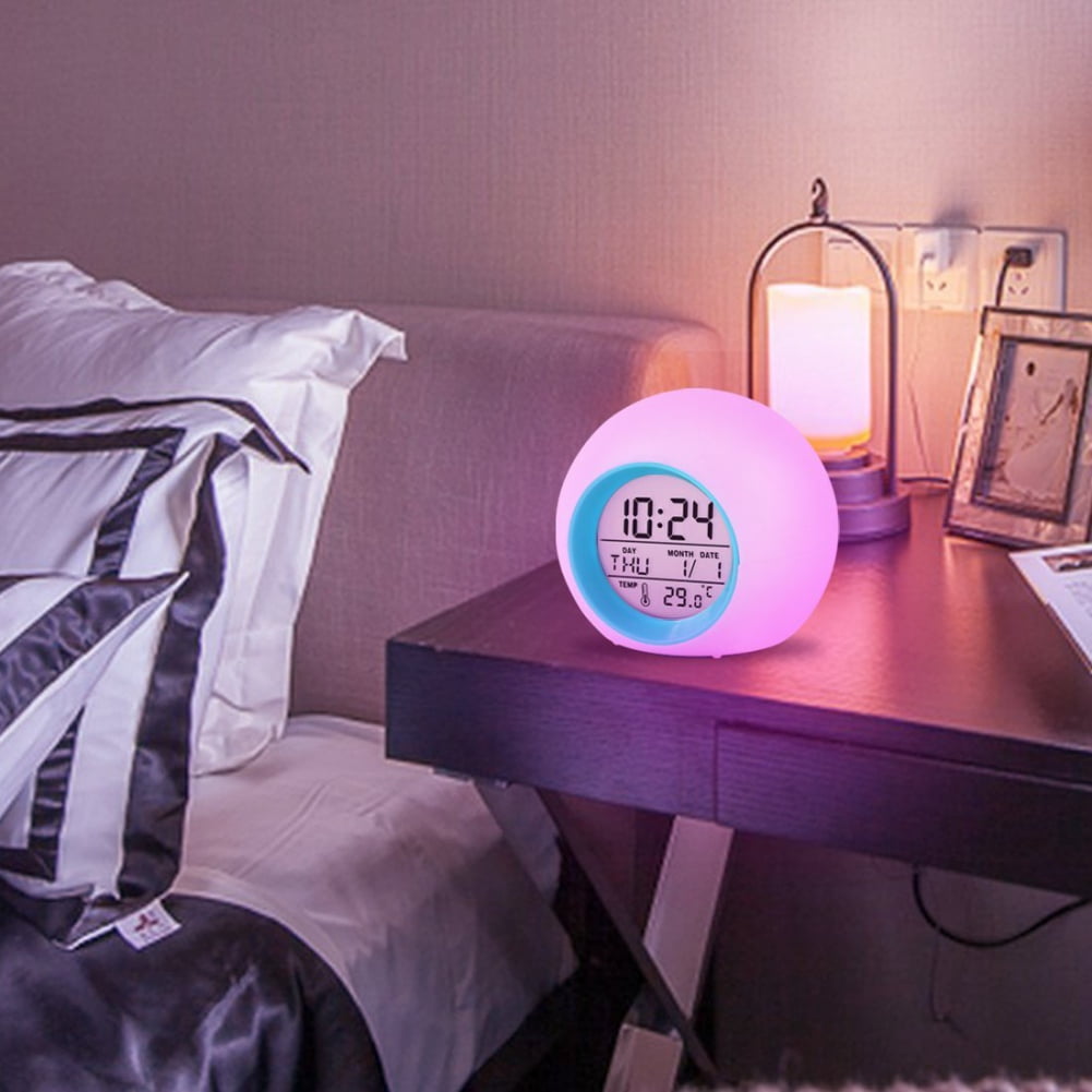 Kids Alarm Clock OK to Wake Alarm Clocks for Kids Toddlers Night Light Clock for Bedrooms with Children%27s Sleep Trainer Cute Clock Birthday Gift for Teen Boys Girls Colorful