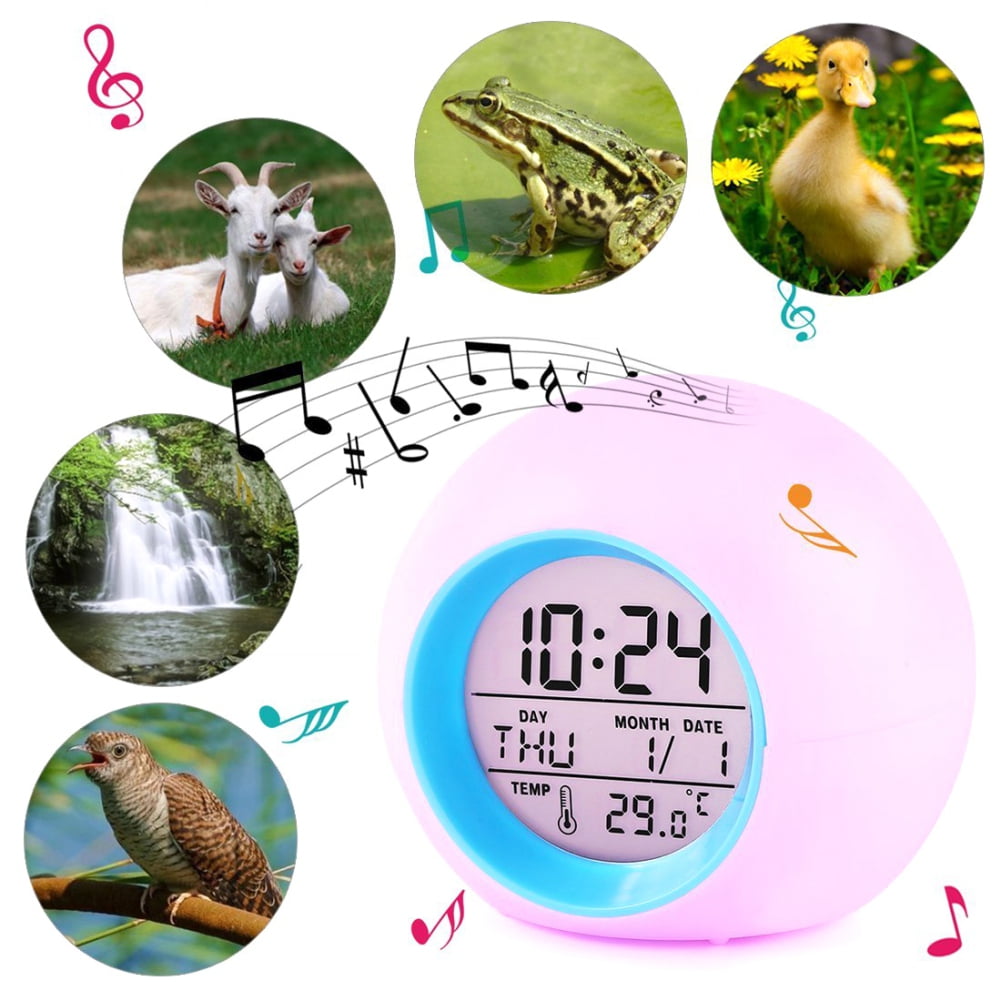 Kids Alarm Clock OK to Wake Alarm Clocks for Kids Toddlers Night Light Clock for Bedrooms with Children%27s Sleep Trainer Cute Clock Birthday Gift for Teen Boys Girls Colorful