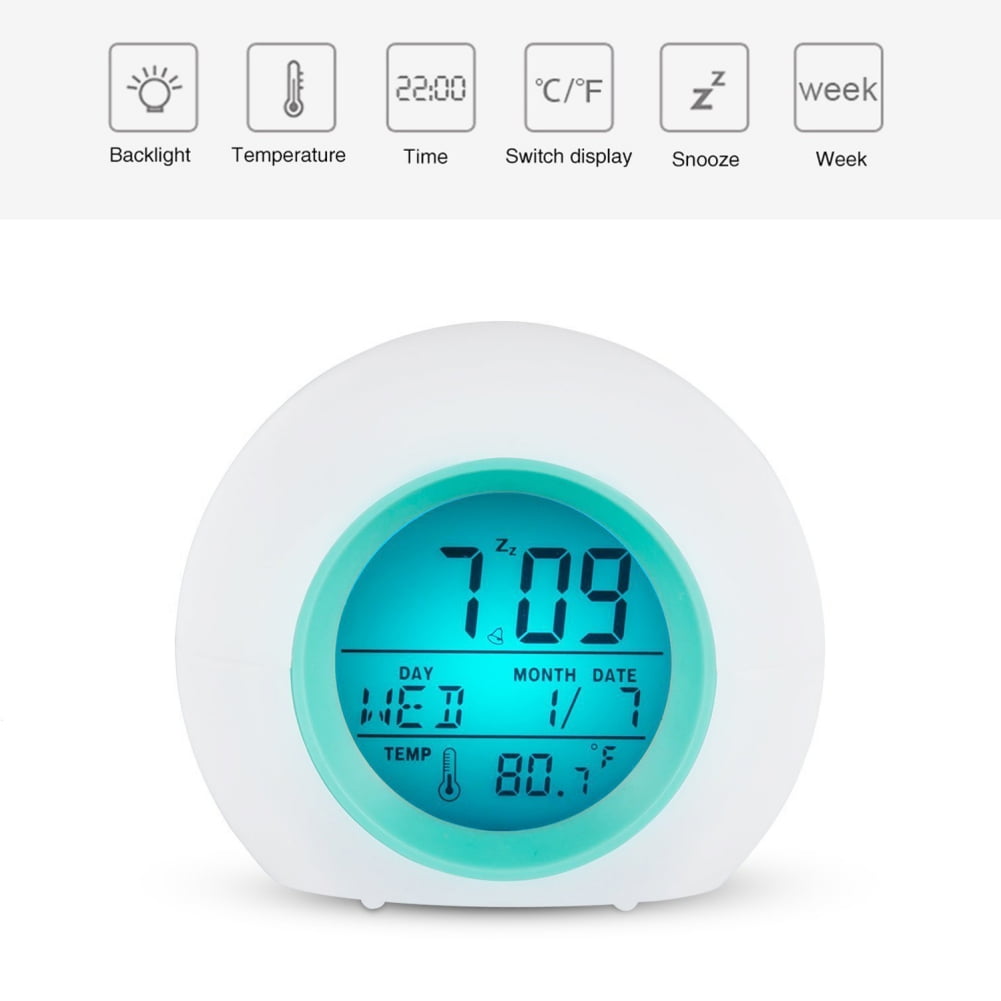 Kids Alarm Clock OK to Wake Alarm Clocks for Kids Toddlers Night Light Clock for Bedrooms with Children%27s Sleep Trainer Cute Clock Birthday Gift for Teen Boys Girls Colorful