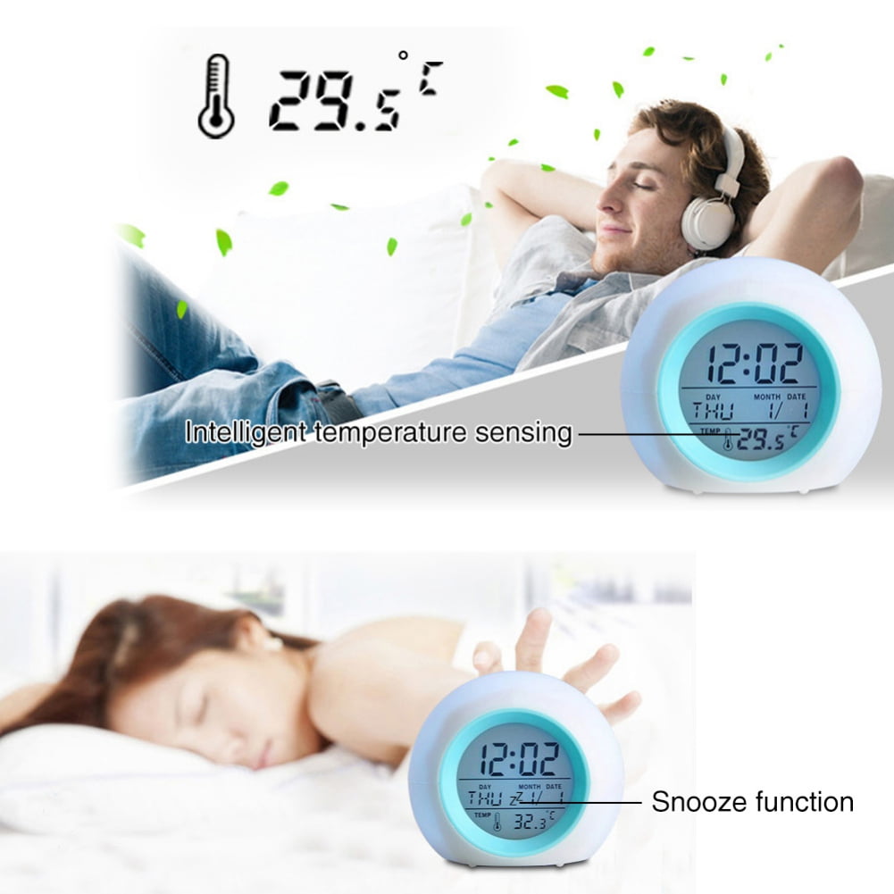 Kids Alarm Clock OK to Wake Alarm Clocks for Kids Toddlers Night Light Clock for Bedrooms with Children%27s Sleep Trainer Cute Clock Birthday Gift for Teen Boys Girls Colorful
