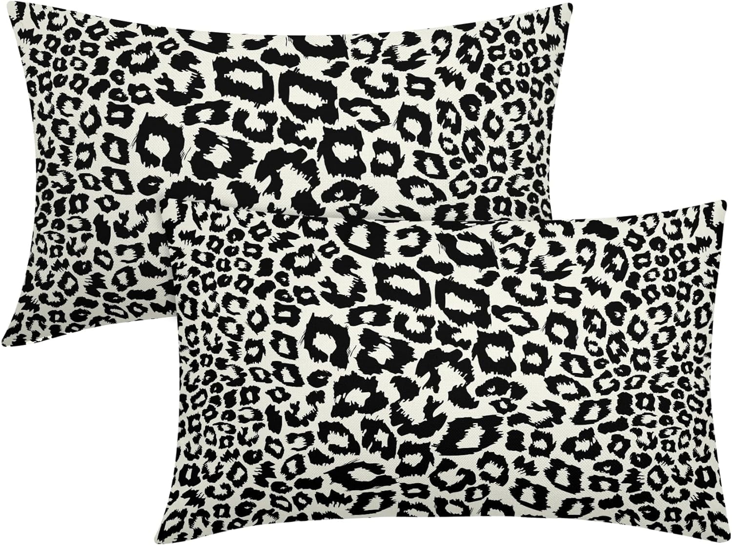 Lime Green White Leopard Print Pillow Covers 18x18 Inch Set of 2 Cheetah Animal Spots Decorative Throw Pillows For Couch Farmhouse Chinoiserie Pillow Cases Home Decor For Room Sofa Bed Porch Outdoor 12" x 20" Burgundy