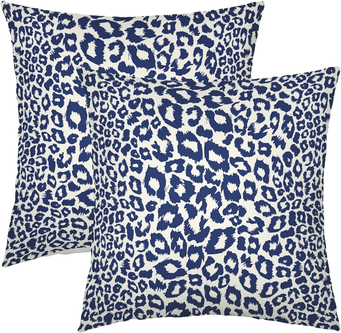 Lime Green White Leopard Print Pillow Covers 18x18 Inch Set of 2 Cheetah Animal Spots Decorative Throw Pillows For Couch Farmhouse Chinoiserie Pillow Cases Home Decor For Room Sofa Bed Porch Outdoor 18" x 18" Green Leopard