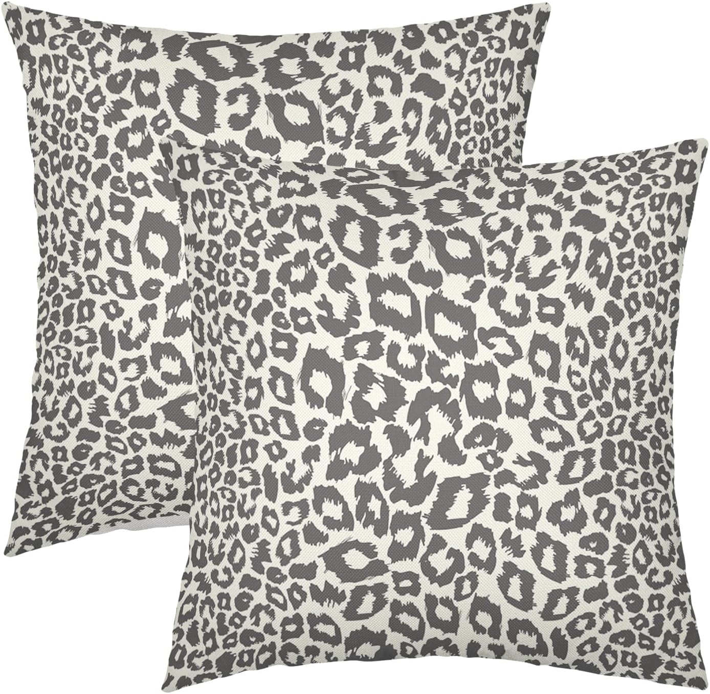 Lime Green White Leopard Print Pillow Covers 18x18 Inch Set of 2 Cheetah Animal Spots Decorative Throw Pillows For Couch Farmhouse Chinoiserie Pillow Cases Home Decor For Room Sofa Bed Porch Outdoor 20" x 20" Pink Leopard