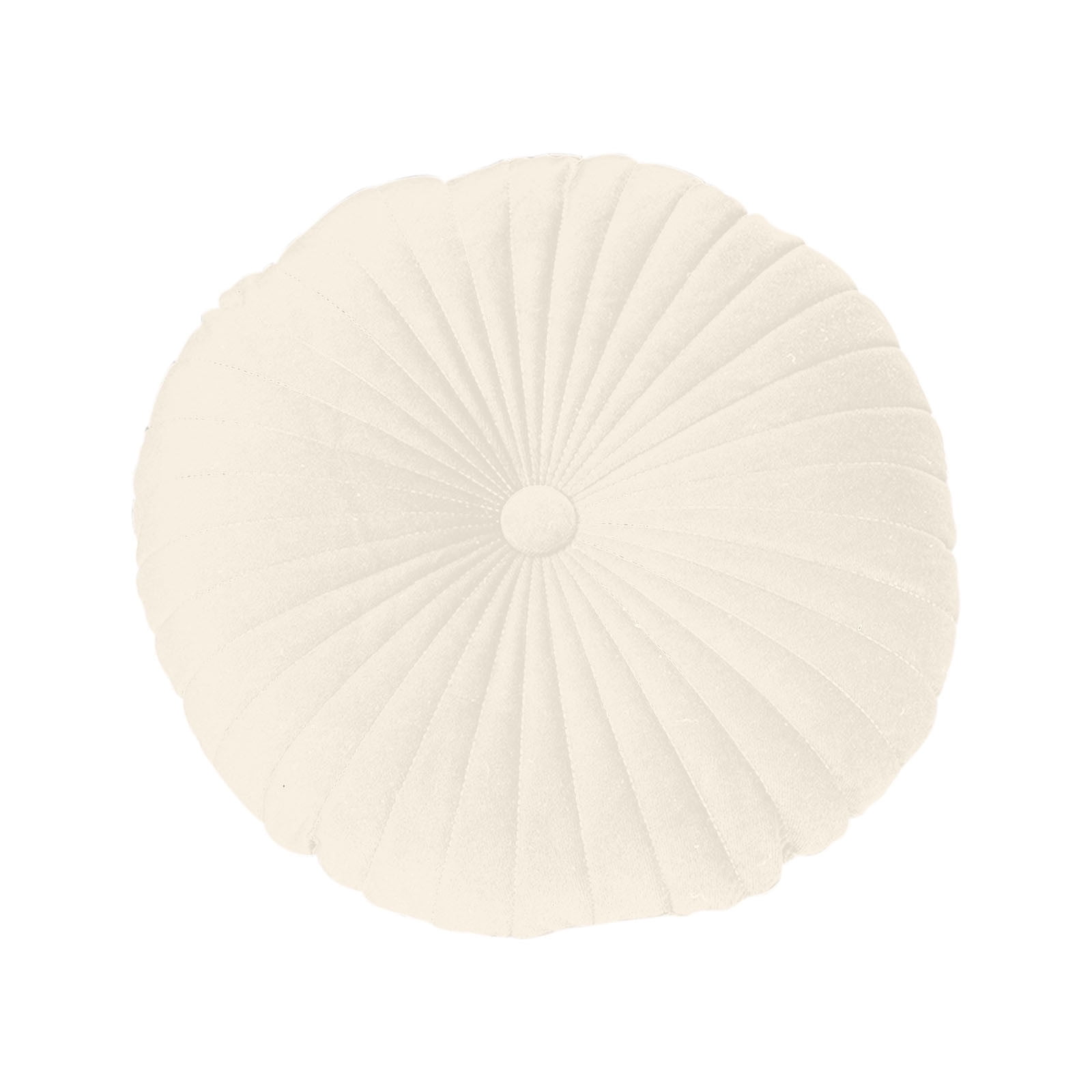 Darzheoy Round Throw Pillow 15.7 inch Decorative Round Velvet Floor Pillows Small Pumpkin Throw Pillow Cushion for Living Room Sofa Bed, Gray Beige