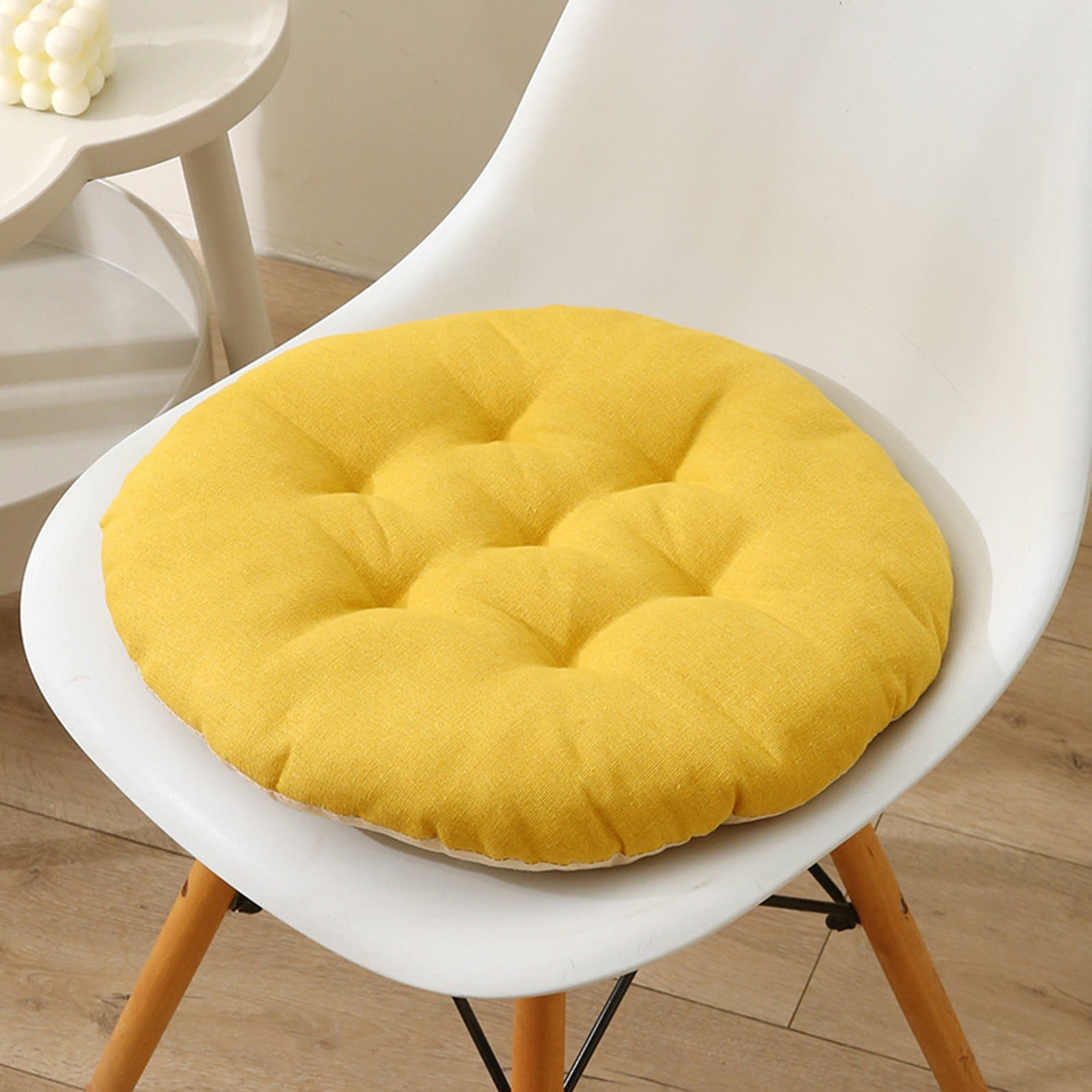 AYktou Seat Cushion 19.7*19.7in Thickened Large Size Chair Cushions Candy Color Round Soft Office Chair Cushion Breathable Linen Meditation Floor Pillow for Tatami Living Room Car Dorm Desk Chair 19.7" x 19.7" Yellow AYktou Seat Cushion 19.7*19.7in Thickened Large Size Chair Cushions Candy Color Round Soft Office Chair Cushion Breathable Linen Meditation Floor Pillow for Tatami Living Room Car Dorm Desk Chair 19.7" x 19.7" Yellow