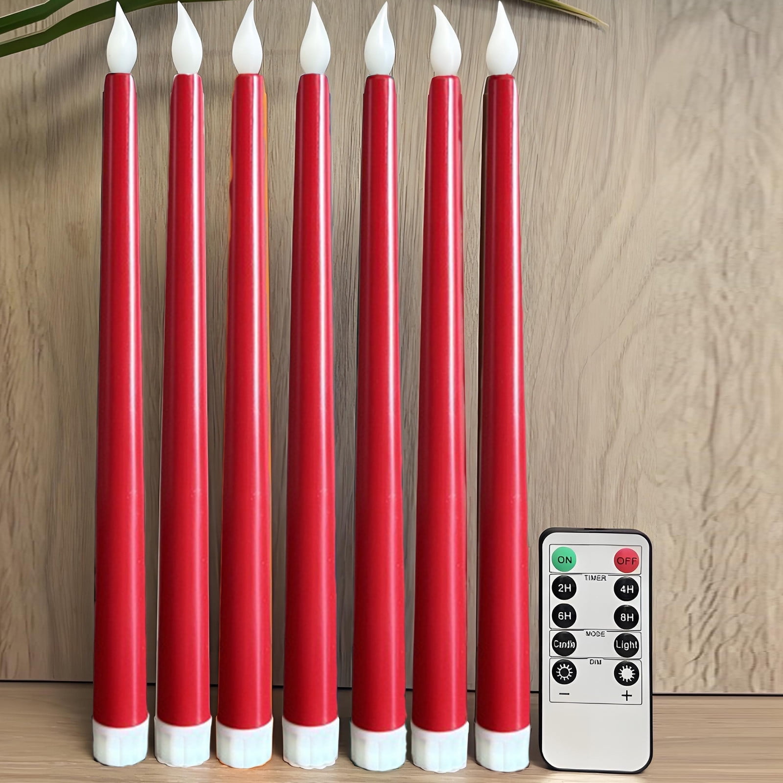 Darzheoy 6 Pcs Flameless Taper Candles with Remote