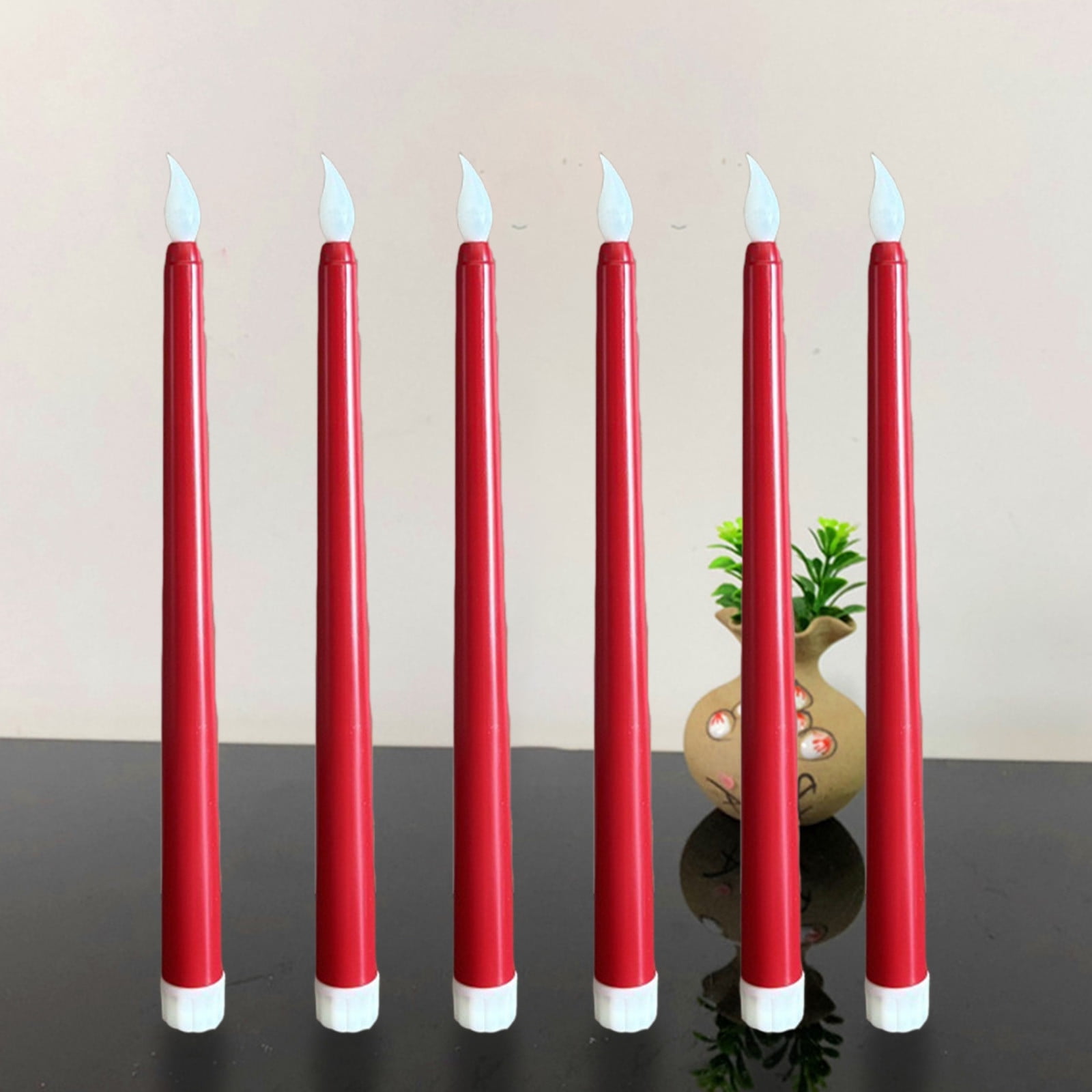 Darzheoy 6 Pcs Flameless Taper Candles with Remote
