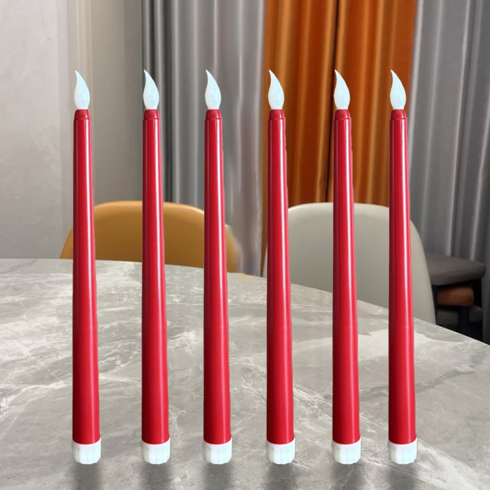 Darzheoy 6 Pcs Flameless Taper Candles with Remote