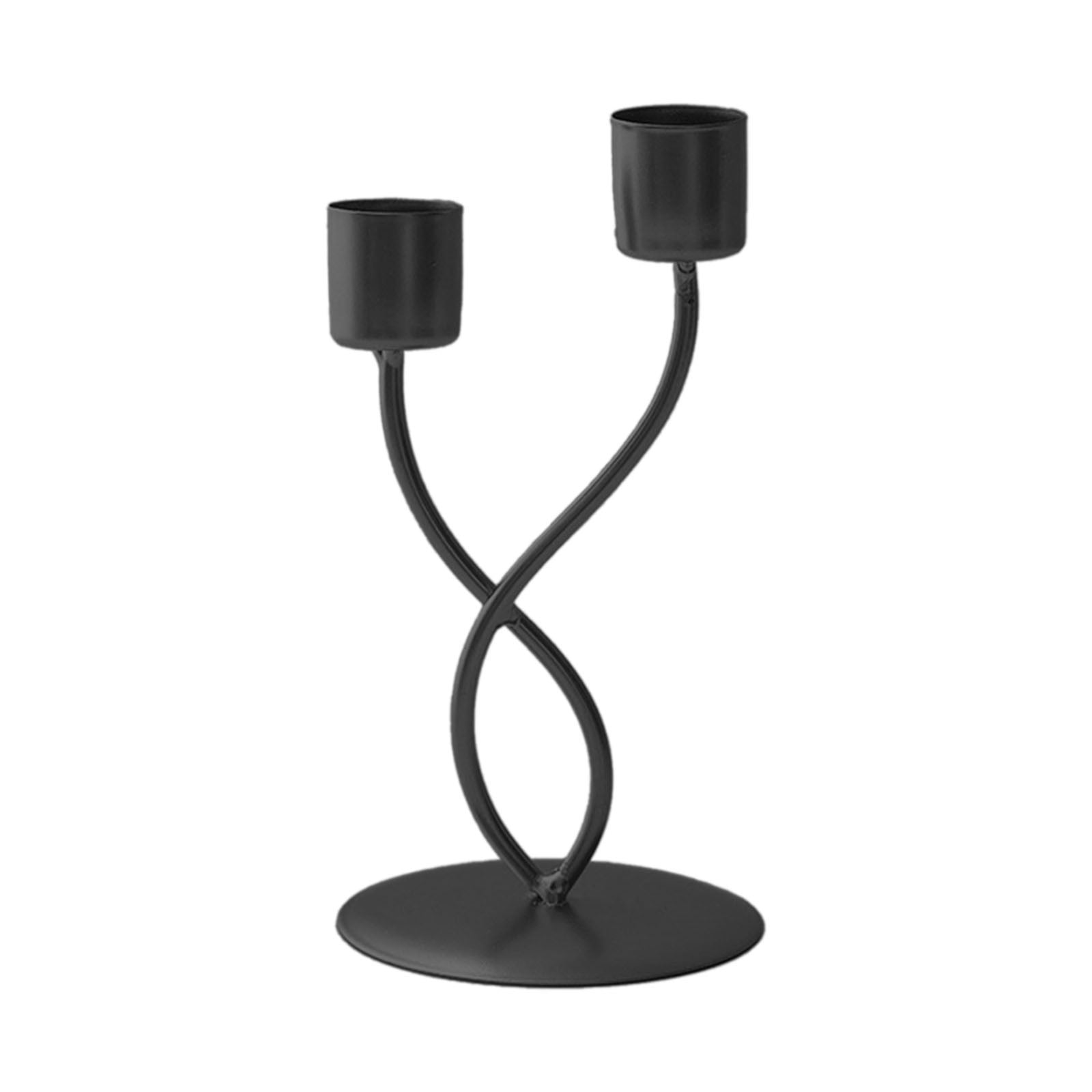 Darzheoy Iron Candlestick Vintage Metal Holder Decorative Taper Stand Sconce Home Desktop Table Decoration Wedding Craft Supplies Black Darzheoy Iron Candlestick Vintage Metal Holder Decorative Taper Stand Sconce Home Desktop Table Decoration Wedding Craft Supplies Black