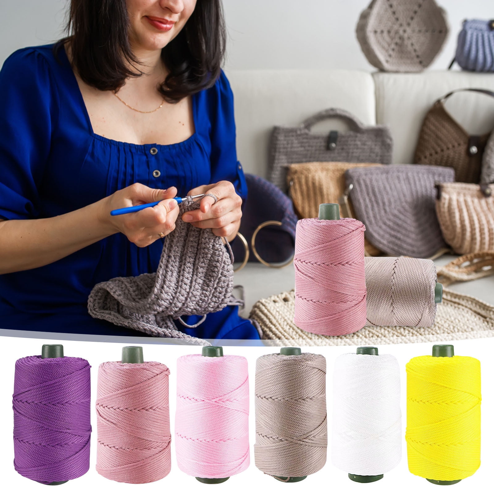 AYktou 32 Colors Macrame Cotton Cord 200g/7.05oz
