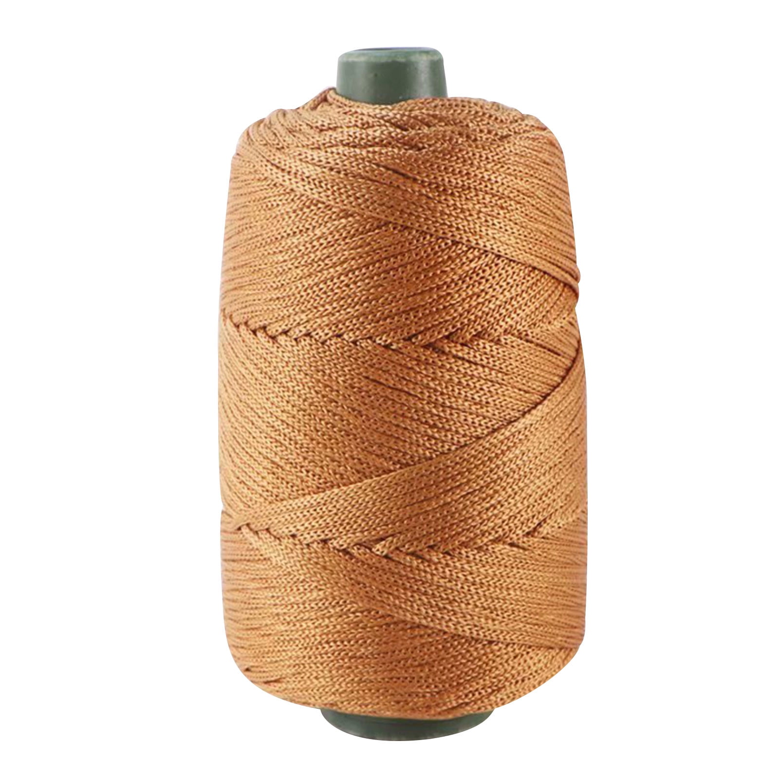 32 Colors Macrame Cotton Cord 200g/7.05oz,100% Natural Handmade 4 Strands Twisted Cotton Rope Polyester Thread Spools for Wall Hanging Plants Hangers Gift Wrapping Tapestry DIY Crafts #P - Brown