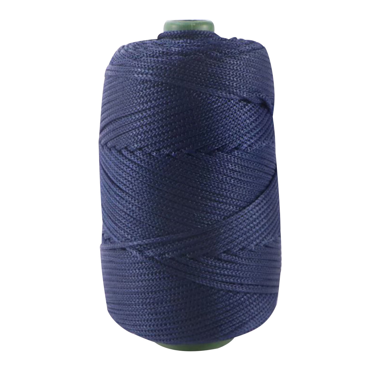 32 Colors Macrame Cotton Cord 200g/7.05oz,100% Natural Handmade 4 Strands Twisted Cotton Rope Polyester Thread Spools for Wall Hanging Plants Hangers Gift Wrapping Tapestry DIY Crafts #W - Dark Blue