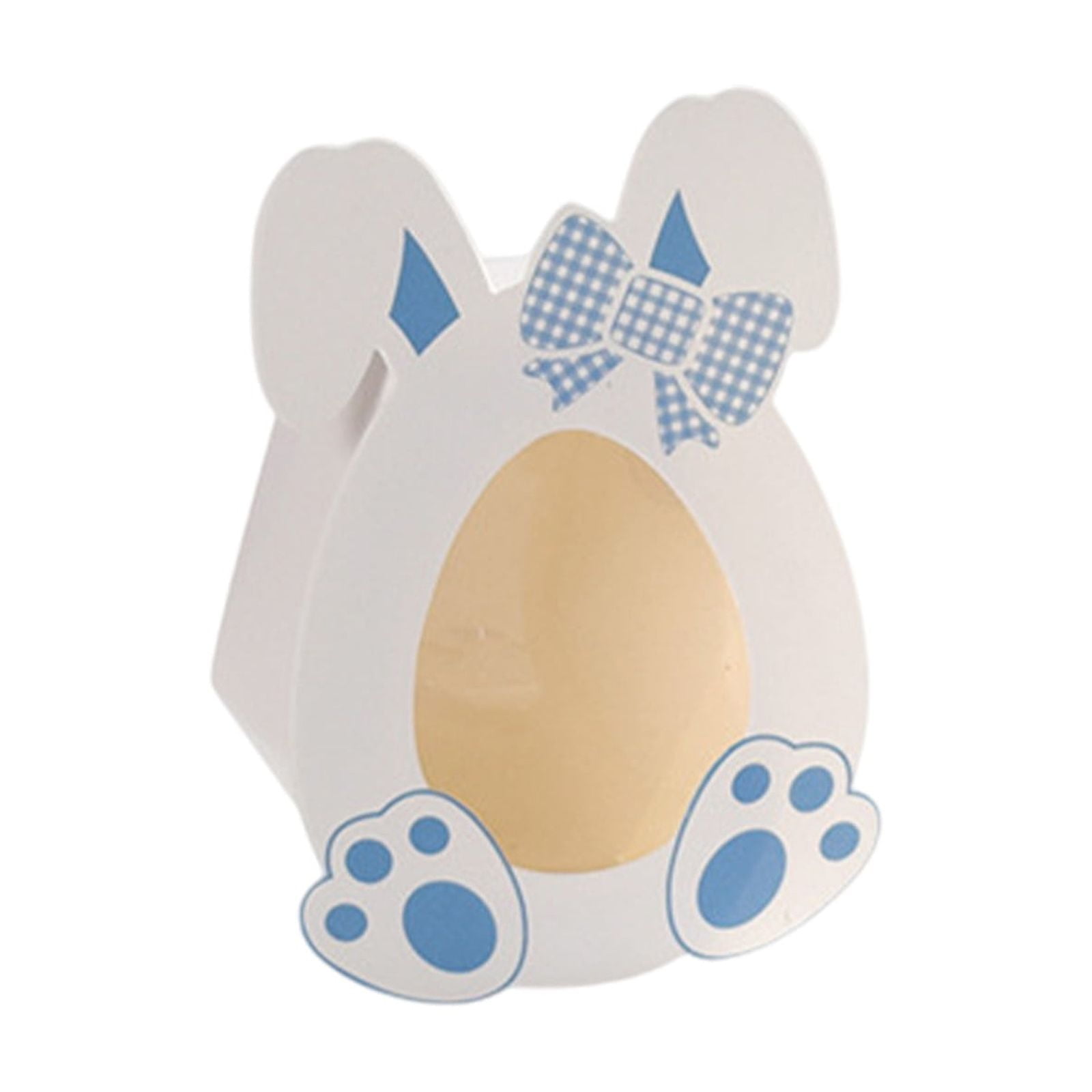Darzheoy 10 Pcs Easter Treat Boxes with Clear Window Cardboard Box Bunny Bags Rabbit Box Spring Holiday Paper Container for Cookie Goodie Candy Favors Blue
