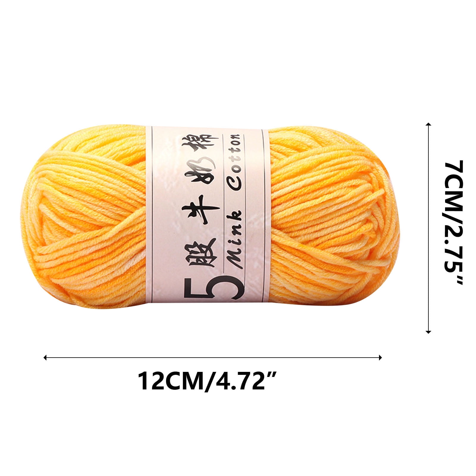 AYktou Cotton Yarn -Multi Colored Yarn Rainbows Crochet Yarn 50g/2.5oz