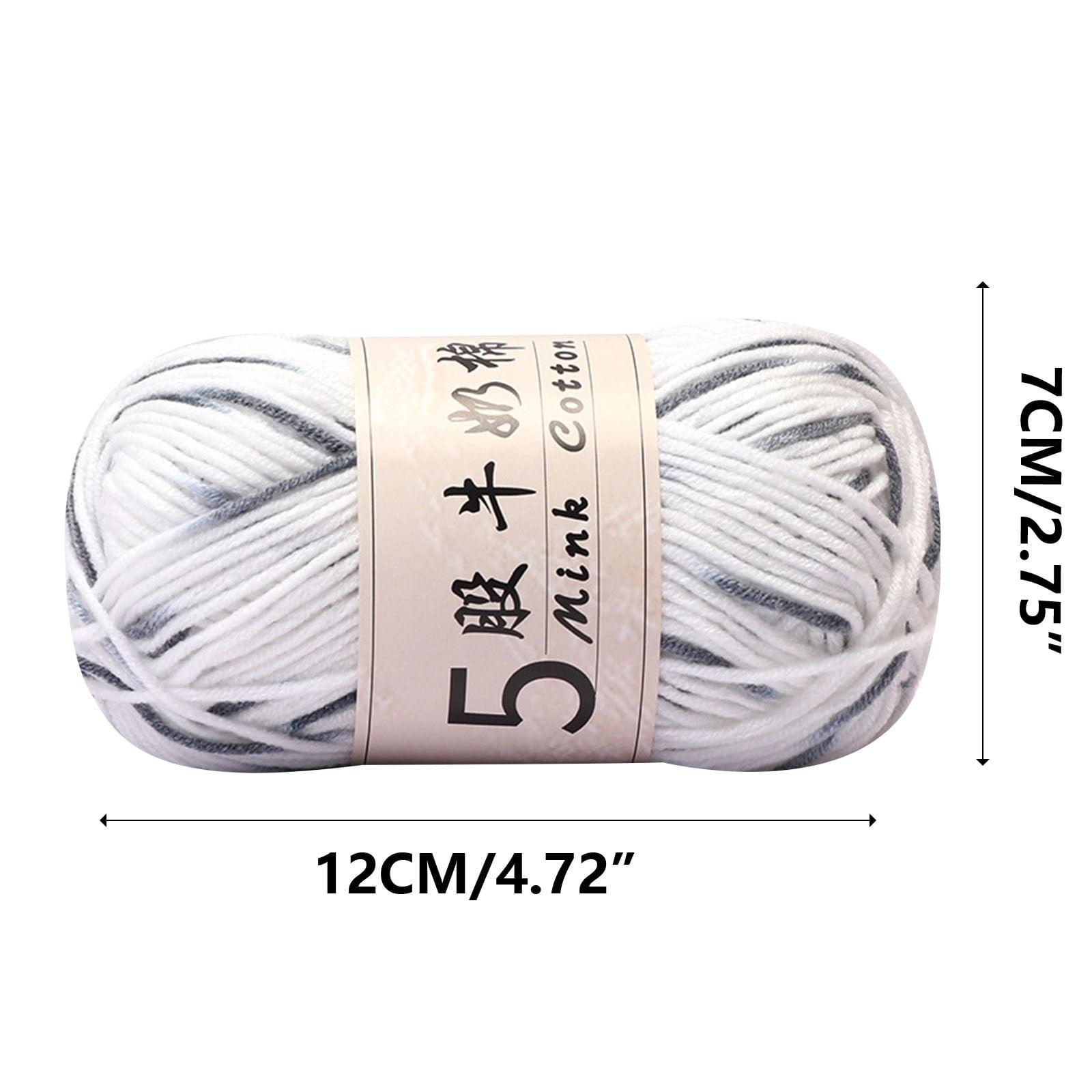 AYktou Cotton Yarn -Multi Colored Yarn Rainbows Crochet Yarn 50g/2.5oz
